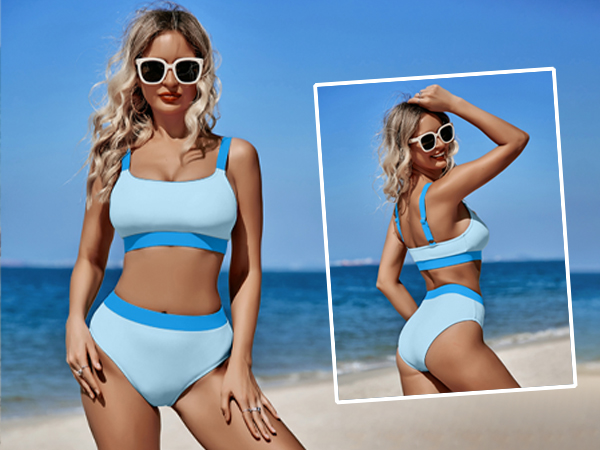 high waisted swimsuits for women