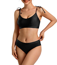 black swimsuits for women， black bathing suits for women， womens black swimsuit，