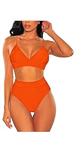 High Waist Triangle 2 Piece Swimsuit