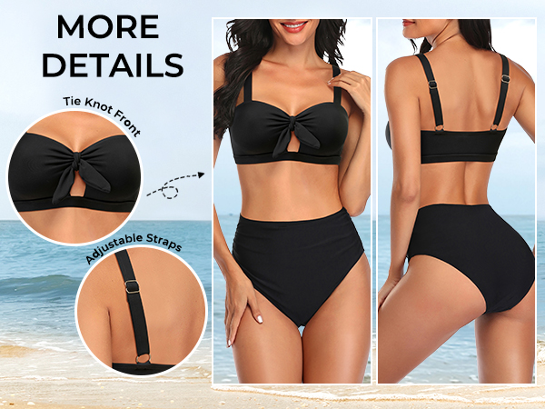 two piece swimsuit for women high waisted