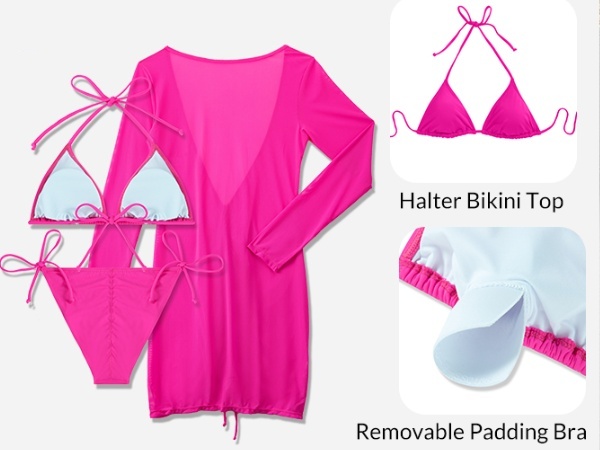  3 piece bathings suit for women