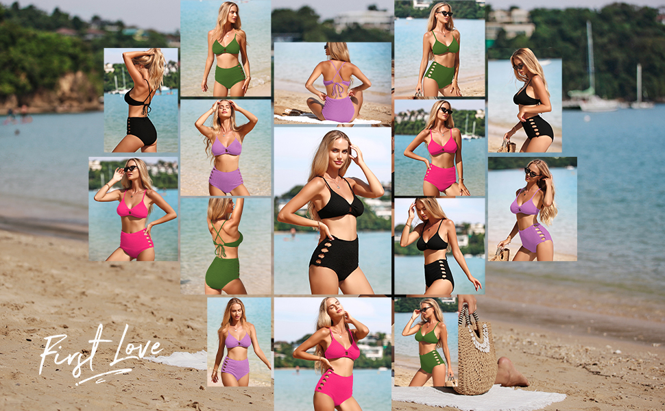 high waisted bikini for women