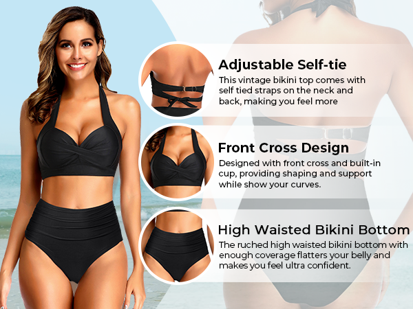 high waist bikini set