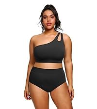 Plus Size One Shoulder Bikini