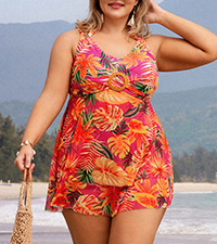 Halter Neck Swim Dress