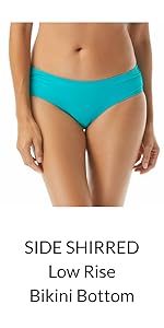 Side Shirred Bikini Bottom