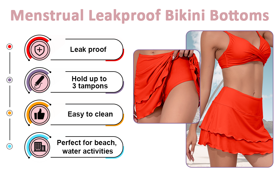 period swimwear for girls ages 11-14 period swim bottoms  period bikini bottoms for swimming