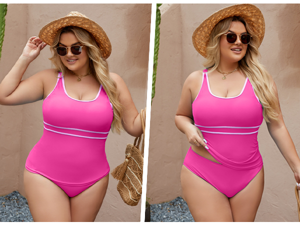 Color Block Two Piece bathing Suits