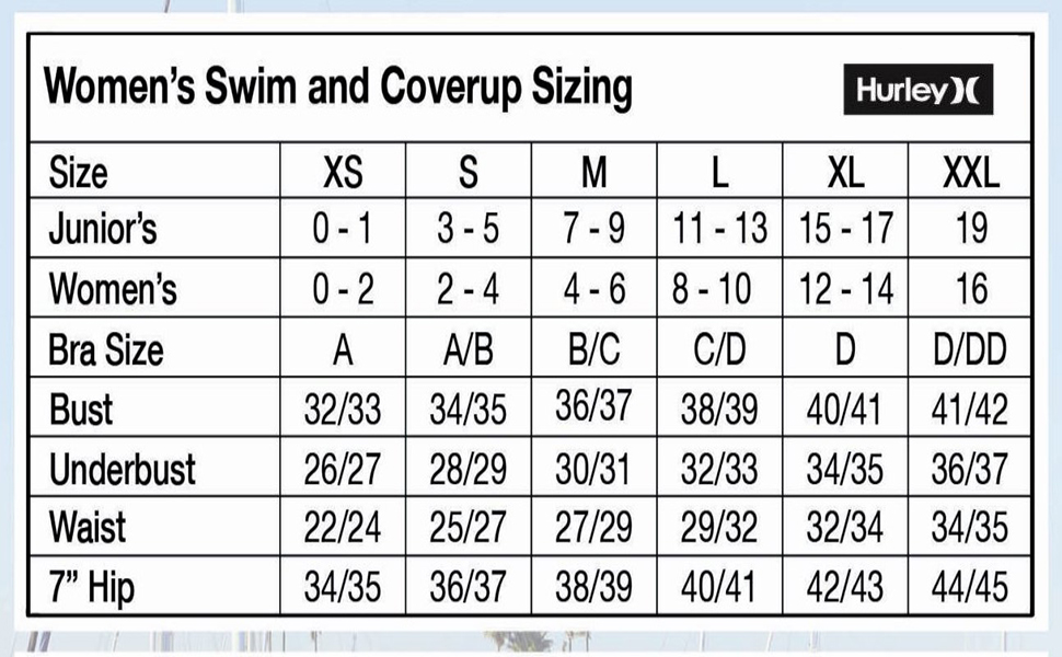 Hurley Size Chart