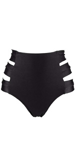  High Waist Side Straps Bikini Bottom