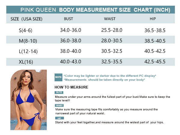 PSW8082 size chart