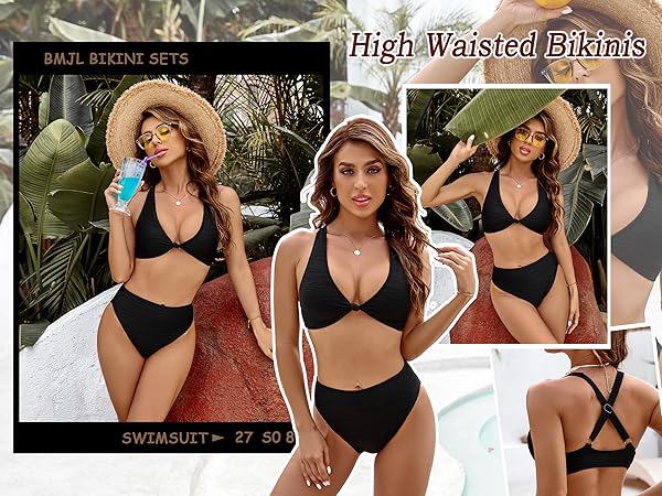 high waisted bathing suits for women