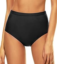 High Waisted Bikini Swim Bottoms