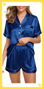 2-4 Piece Soft Satin Pajamas For Women