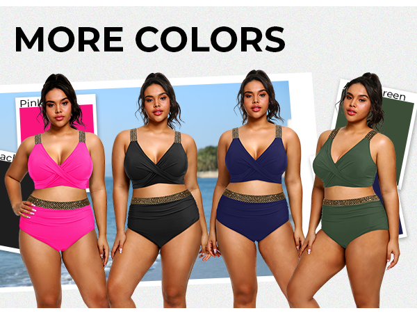 Plus size two piece bathing suits