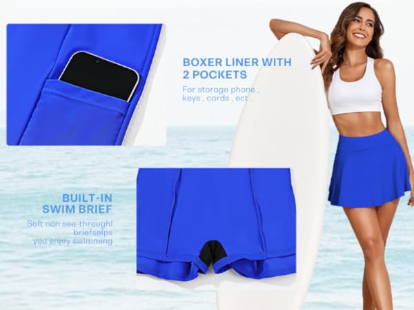 high waisted swim skirt