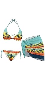 hawaii style bikini set with coverups