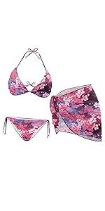 cherry flower bikini set