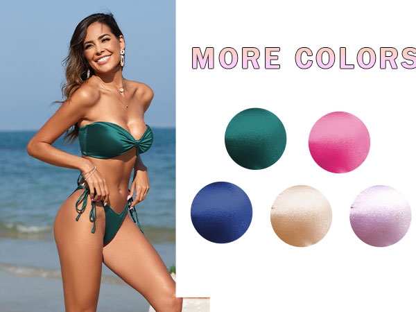 solid color triangle swimsuit