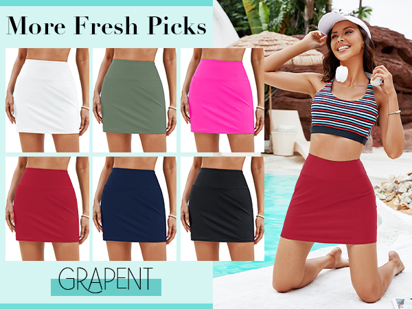 more fresh picks for high waisted bikini skirts swim skorts bathing suit skirts for women