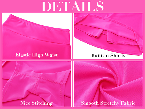 details for high waisted bikini skirts swim skorts bathing suit skirts for women