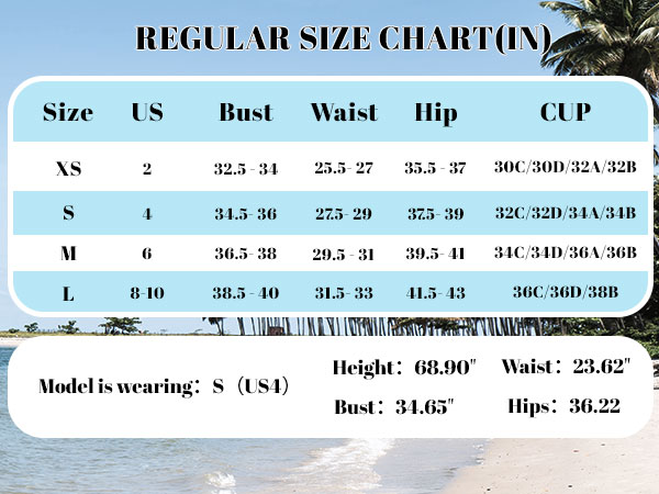 ZAFUL WOMEN BIKIKI SET SIZE CHART