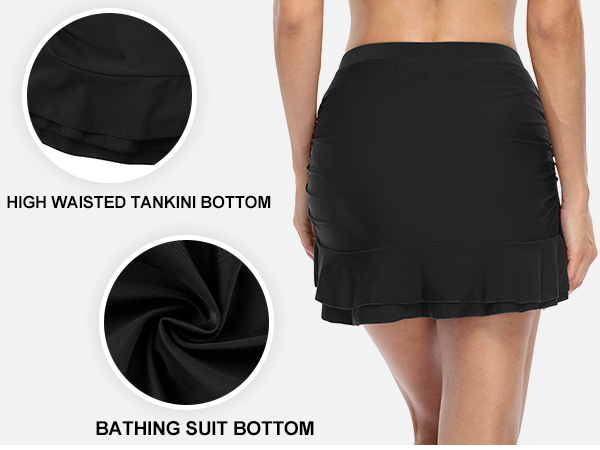 ruched skirts for women swim skorts for women high waisted swim skirt