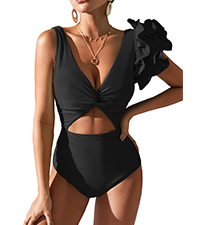 Ruffle one piece swimsuit