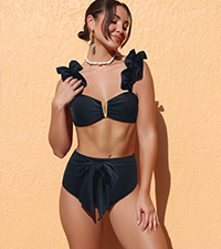 ruffle two pieces swimsuit