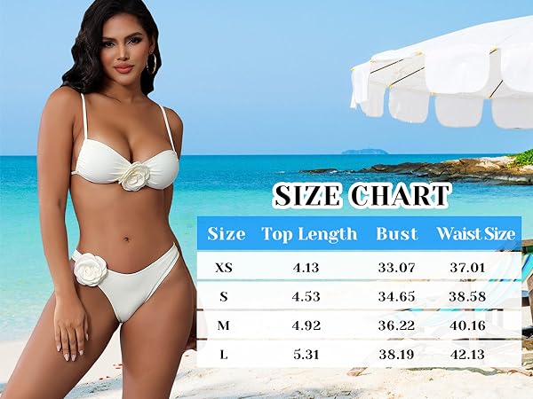 size chart for bikini swim