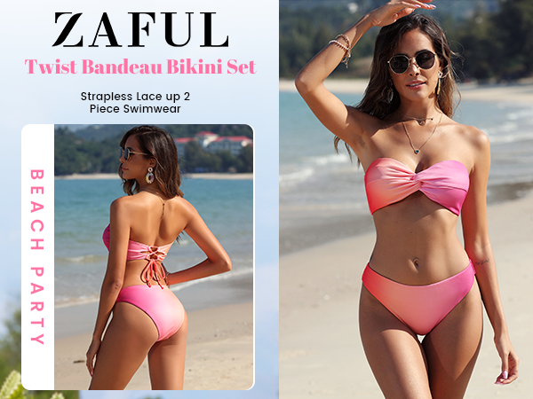 bandeau bikini set