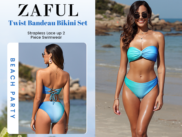 bandeau bikini set