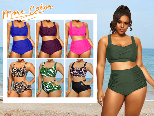 Plus Size High Waisted Bikini