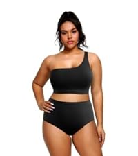 One Shoulder Plus Size Bikini