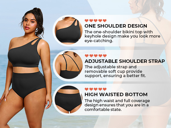 plus size high waisted bikini