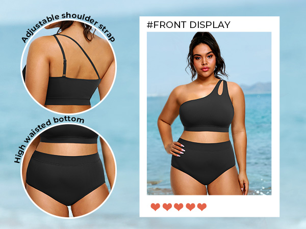 plus size high waisted bikini