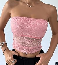 pink lace tops