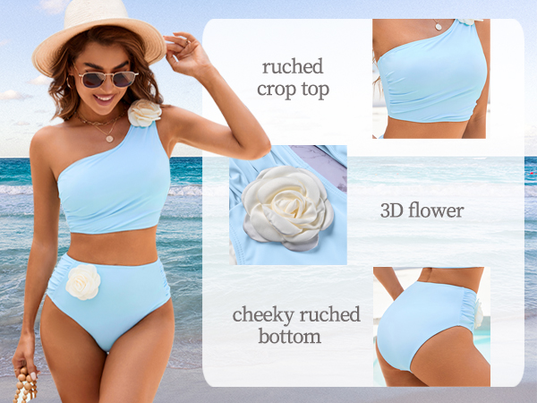 High Waisted Tummy Control Bikini Set