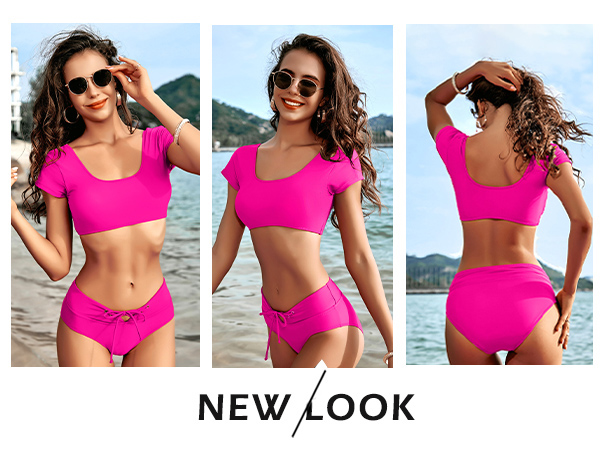 Short Sleeve Bathing Suit For Women