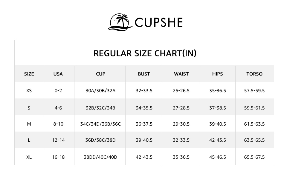 Normal Regular Size Chart