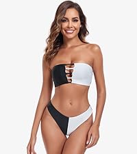 lace up bikini set color block bikini 