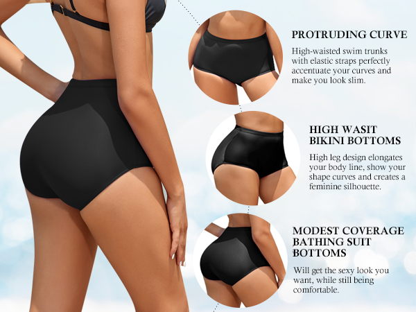 Full Coverage Bikini Bottom Swimsuit Bottoms for Women