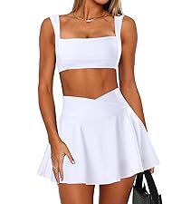 tennis skirt sets for women  2 piece going out mini skirts set athletic dresses golf skort