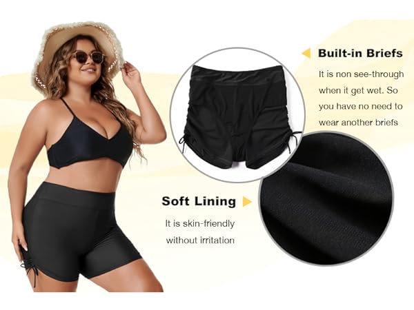 plus size swim shorts