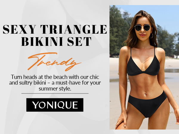 triangle bikini set full coverage bikini swimsuit bathing suit sexy