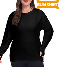 womens sun shirt upf 50+ workout tops plus size