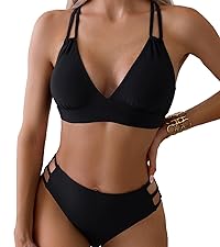 Womens Swimsuit 2 Piece Cut Out Side