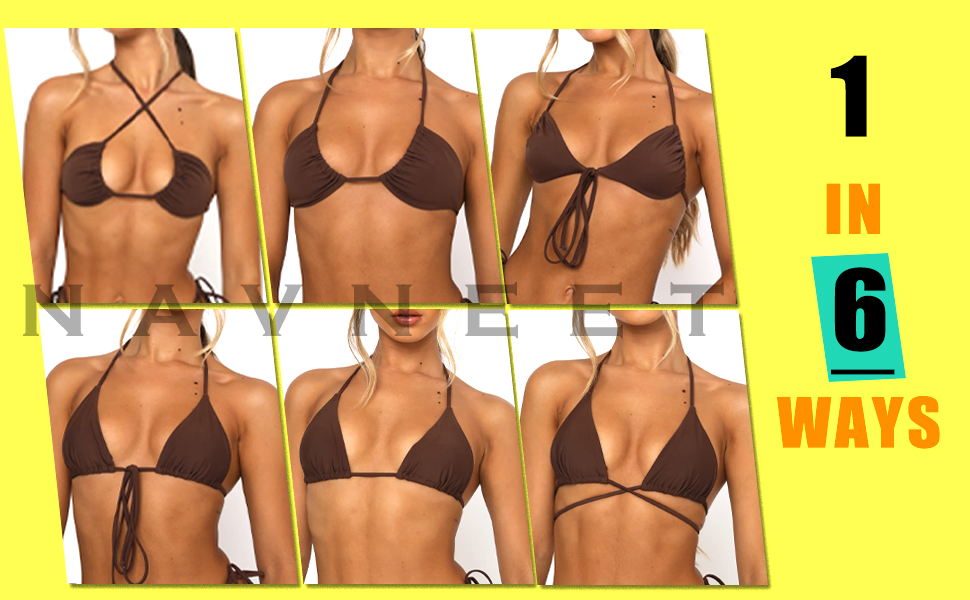 Navneet Bikini Tops for Women - 6 Ways to Tie