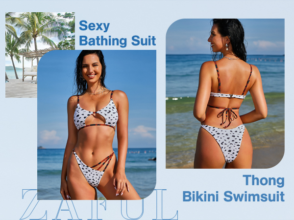 Cutout String Bikini Set Two Piece Bathing Suit