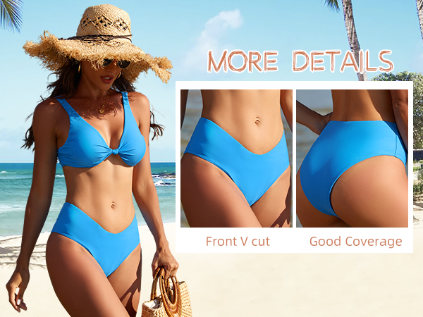 Push Up High Cut Two Piece Bathing Suit